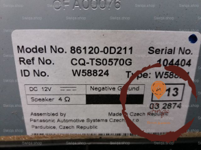 Autoradio - TOYOTA - 861200D210
