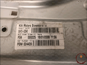 Mecanisme+moteur leve-glace ARG - KIA - 834011F010